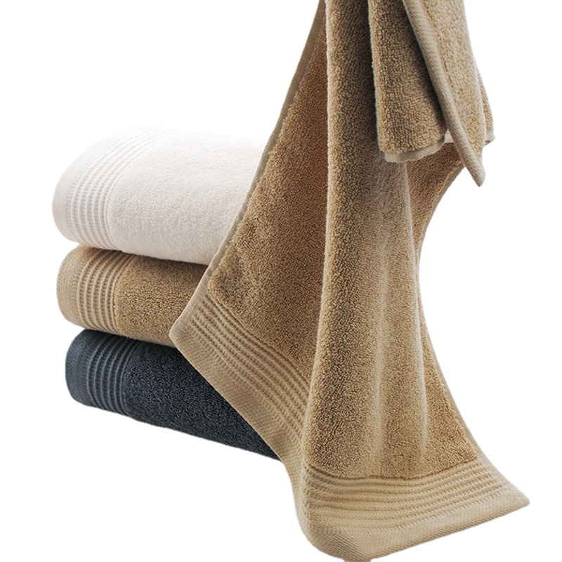 Toallas faciales 100% algodón para adultos, paños de baño gruesos puros de 34x76cm, color blanco, azul marino y caqui, de alta absorción, para hogar y Hotel