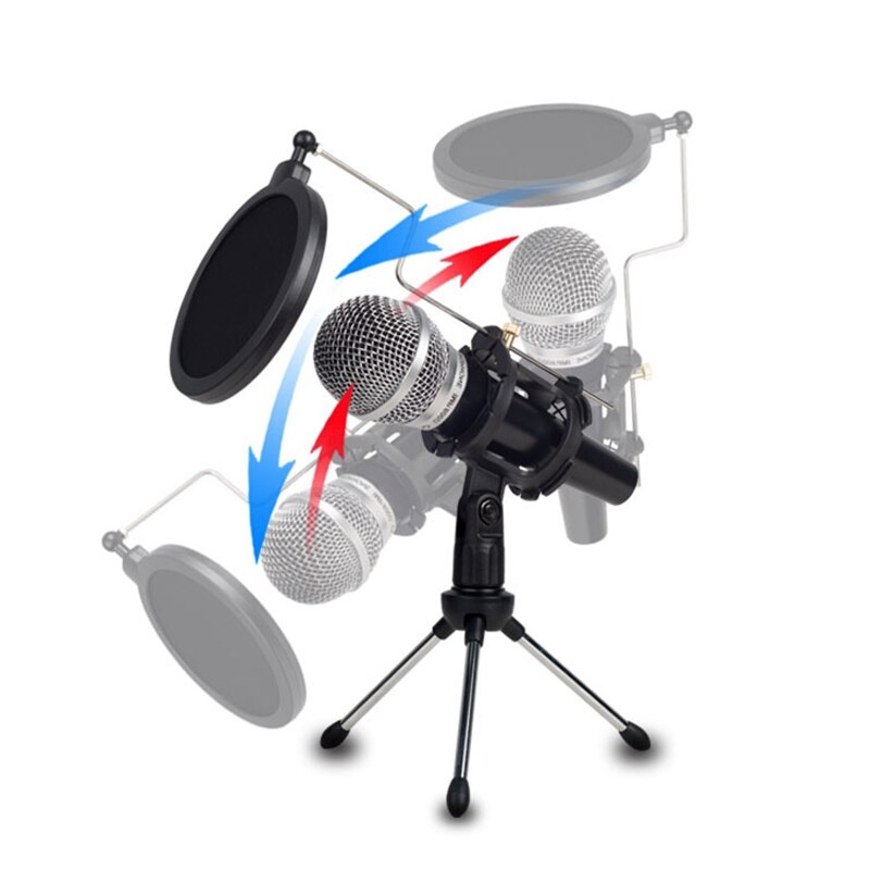 Trépied de microphone support de suspension antichoc pour micro support de bureau avec filtre