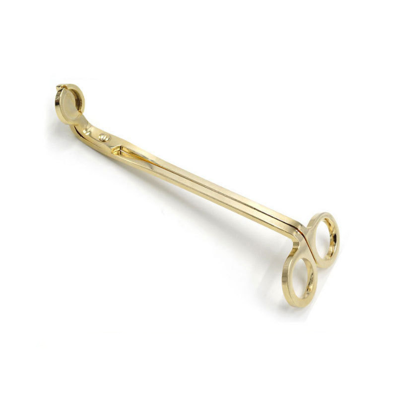 Veketrimmer i rustfritt stål, stearinlyssaks, håndlaget lyslaging, vekekutter, klipper for stearinlysslukkeverktøy: Lys gul