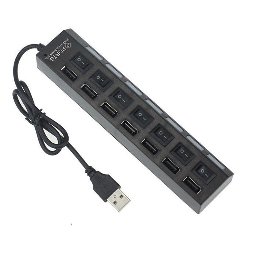 Usb Hub 20.HUB Usb Splitter Multi Usb 2.0 Hub Usb 4/Pc Adapter Power 7 Accessoires Voor Computer Met hab Multipoort Poort F1A0: C