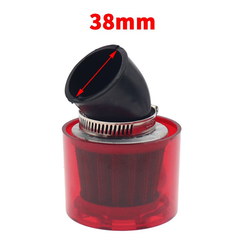 35/38/42/45/48-50/58-60mm Bend Elbow Neck Motorcycle Motorbike Air Filter Cleaner Fits 50cc-250cc ATV Pit Dirt Bike Splash Proof: Red 38mm