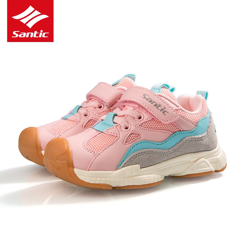 Santic Breathable Kids Cycling Shoes Pro Team Race Child Balance Bike Shoes Anti-slip Safety Boys Girls Bicycle Sport Shoes