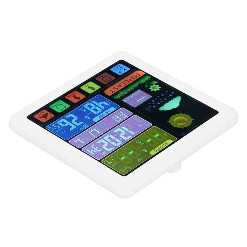 Wireless Weather Station Intelligent Touch Screen Thermometer Hygrometer With Sensor Color LCD Display Temperature Humidity