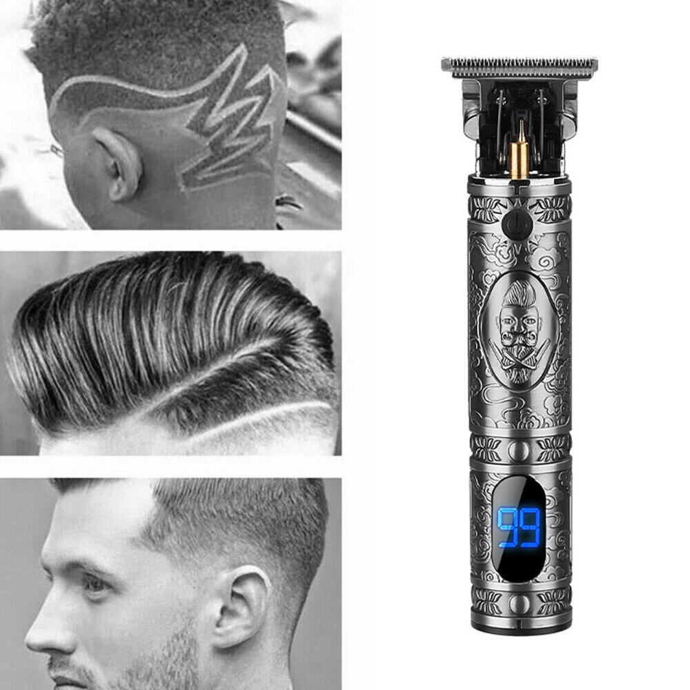 T-Klinge Waschbar Rasierer Haar Haarschneidemaschine wiederaufladbare Barbier 0mm Rasierer Männer haarschnitt Styling werkzeug Barbier Bart Trimmer Haar maschine