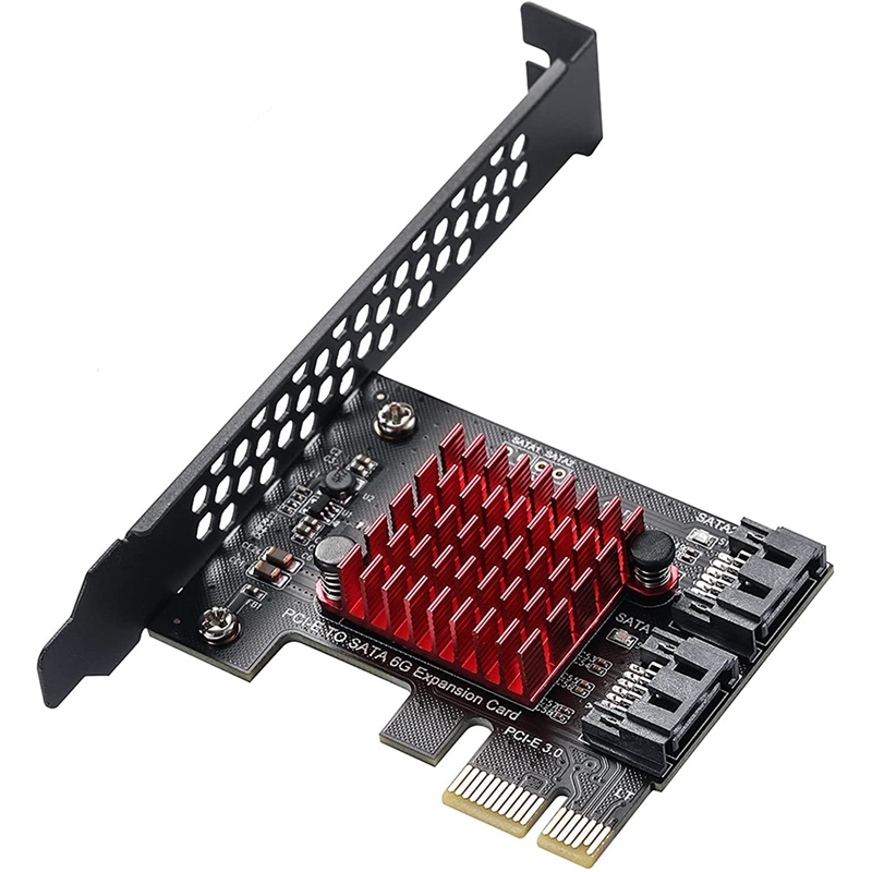 SATA PCI-E Adapter 2 Ports SATA 3.0 to PCIe X1 Expansion Adapter Card SATA PCI-E PCI Express Converter for BTC Mining: Default Title