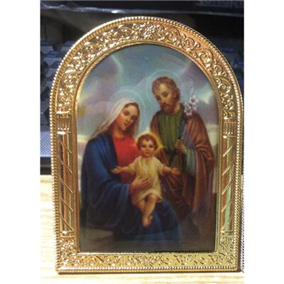 Europæisk stil bue af den hellige skærm dekoration jesus religiøse mentale ikon boligdekoration jul: Guld a