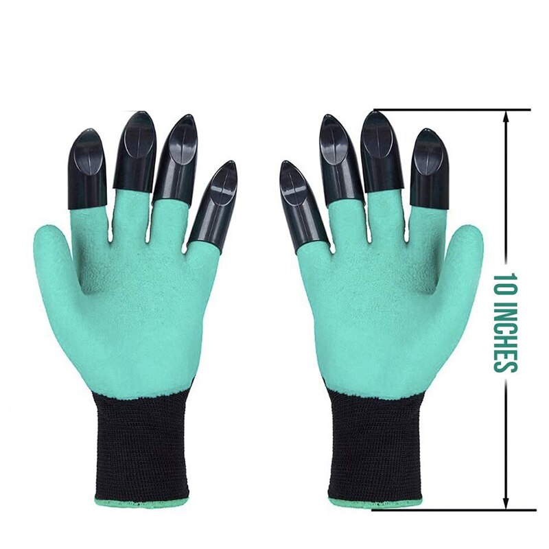 4/8 Hand Klaue ABS Kunststoff Garten Gummi Handschuhe Gartenarbeit Graben Pflanzung dauerhaft Wasserdichte Arbeits Handschuh draussen Spielereien 2 Stil