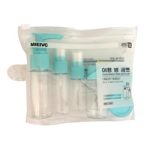 Set van 7 hervulbare lege cosmetische lotion spray flessen voor op reis. kan gebruikt worden om de meeste vloeistoffen te doseren en te bewaren.: Blauw