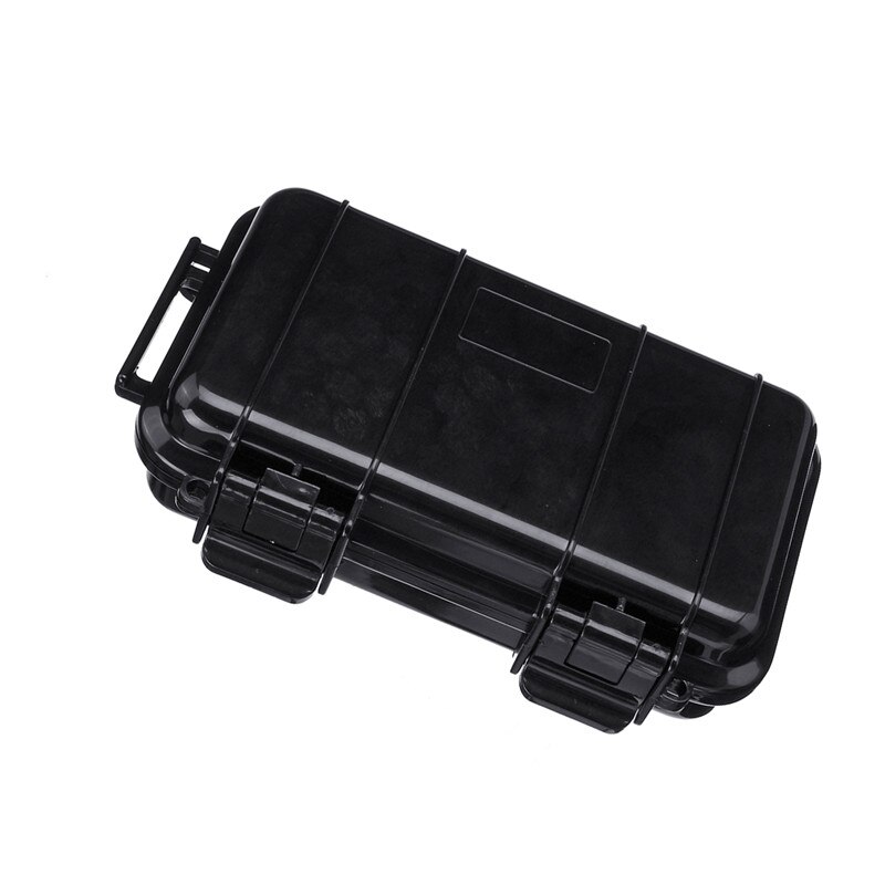 Cajas impermeables a prueba de golpes para exteriores, estuche hermético de supervivencia ABS, herramientas de almacenamiento, contenedores sellados de viaje, 5 colores: Black