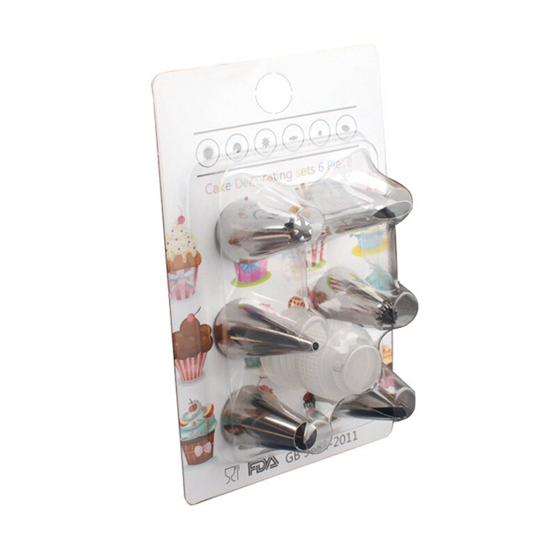 Food Grade Rvs Bakken Accessoires Cake Decoratie Tool Pp Converter 1 Set Icing Piping Piping Icing Nozzles