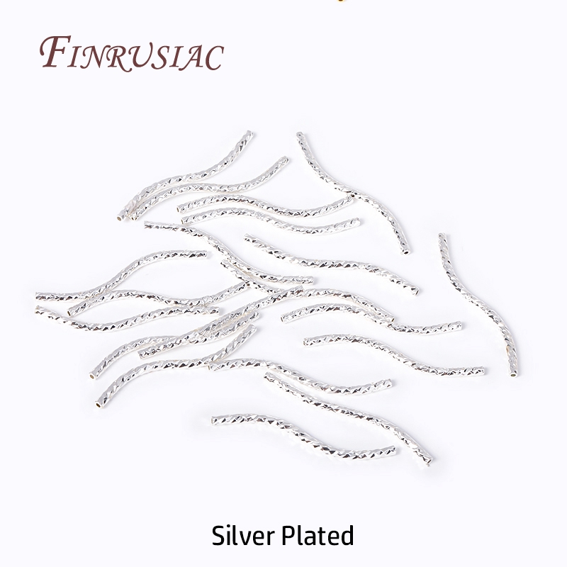 Tube incurvé en forme de S plaqué or 18 carats, connecteur de perles de tube torsadé en métal en laiton, composants faits à la main, résultats de bijoux de bricolage: S / Rouge