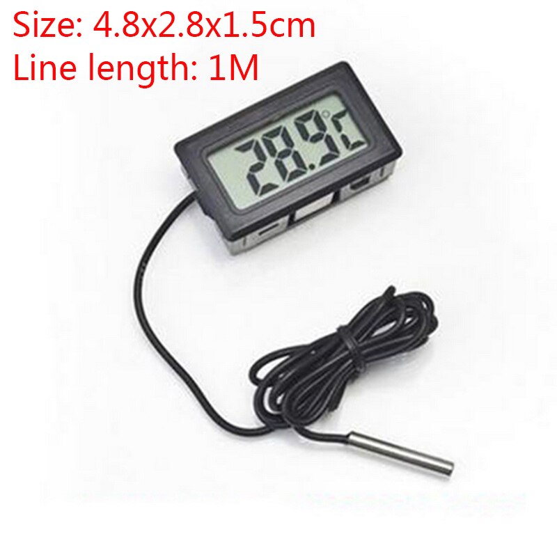 Mini LCD Digital Thermometer Hygrometer Gauge Tester Probe Incubator Aquarium Temperature Humidity Meter Sensor Detector: E