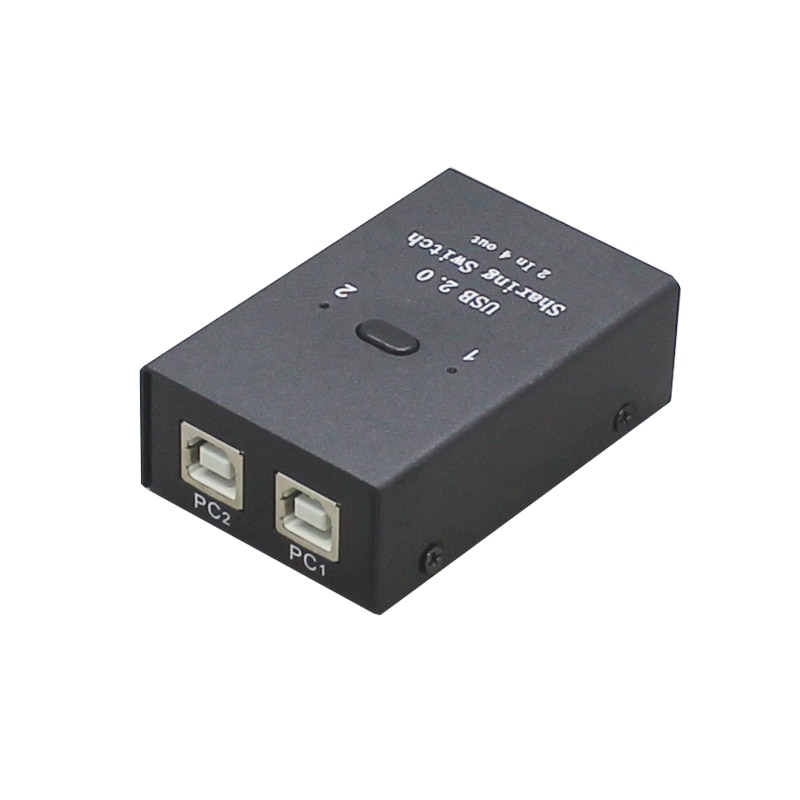 USB2.0 Switch Sharing Box Manual 2 in 4 out Keyboard and mouse sharing switch Printer sharing for Computer With cables
