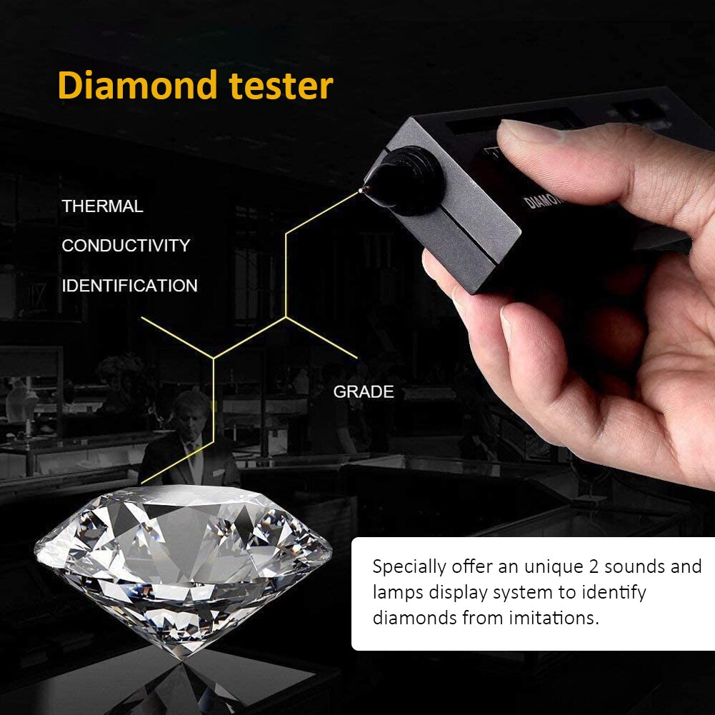 Diamond Gems Tester Pen Draagbare Gemstone Selector Tool Led Indicator Nauwkeurige Betrouwbare Sieraden Gem Tester Test Tool Beginnende