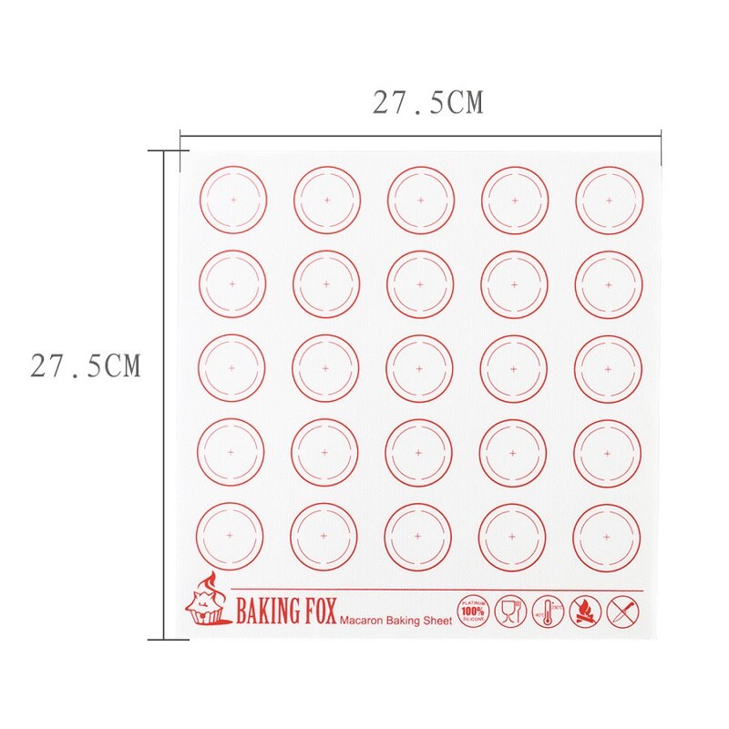 Silicone Baking Mat Non-Stick Microwave Oven Sheet Liner Pastry And Bakery Accessories Cookie Macaroon Biscuit Kitchen Tools: Macaron 27.5X27.5