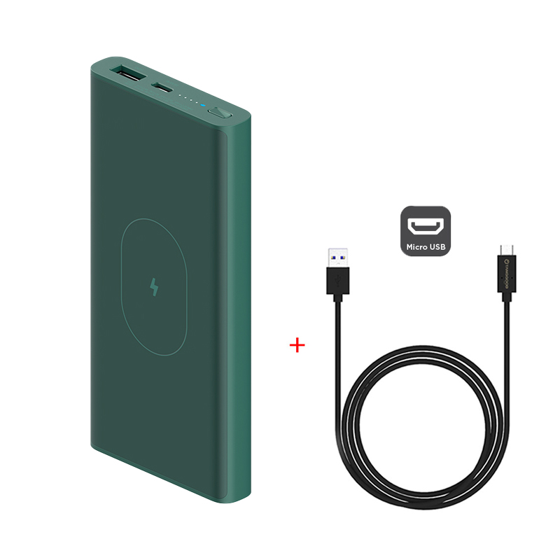 Xiaomi – batterie externe sans fil ZMI WPB01, 10000mAh, 10W Max, charge sans fil, 22.5W, USB C, sortie USB A Max: Add Micro USB Cable