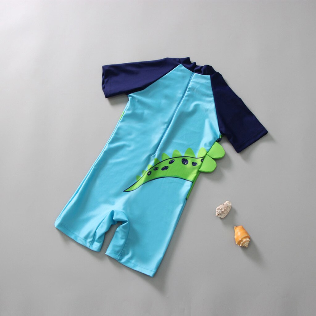 TELOTUNY Kid Baby Boy Korte Mouw 3D Cartoon Een Stuk badpak kinderen trip casual Strand Badmode + Hoed kleding J0528