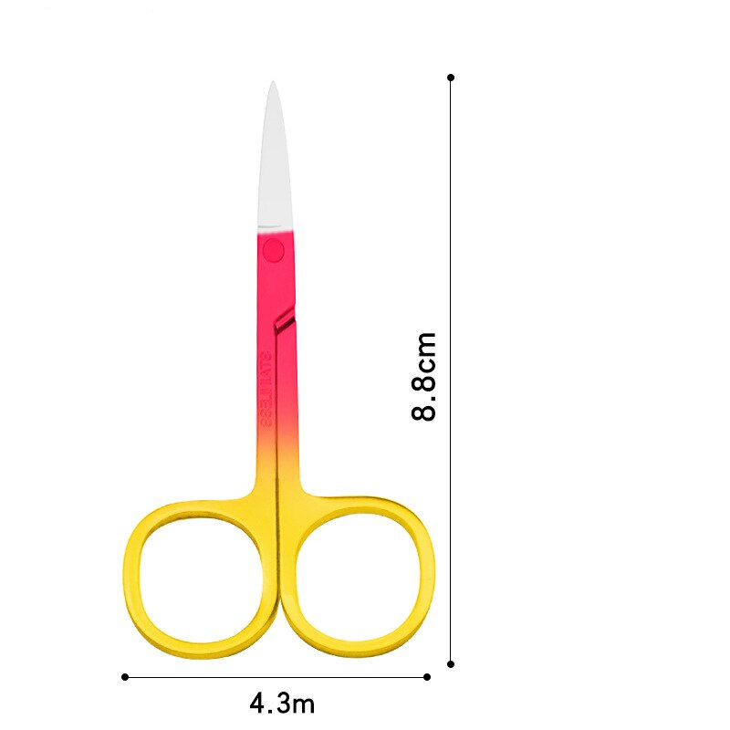 Grooming Scissors for Personal Care Facial Hair Removal and Ear Nose Eyebrow Trimming Stainless Steel Fine Straight Tip Scissors: SKU13