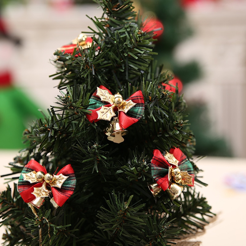 5 stks/partij Kerst Decoratie voor Thuis Boog Engeland Stijl Metalen Jingle Bell met Lint Vrolijke Kerstboom Decoratie Jaar
