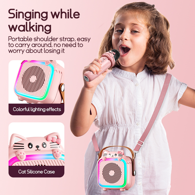 Karaoke Machine 5.3 Bluetooth Speaker System 3D Surround Speakers Wireless Microphones Home Family Singing Children's Kids