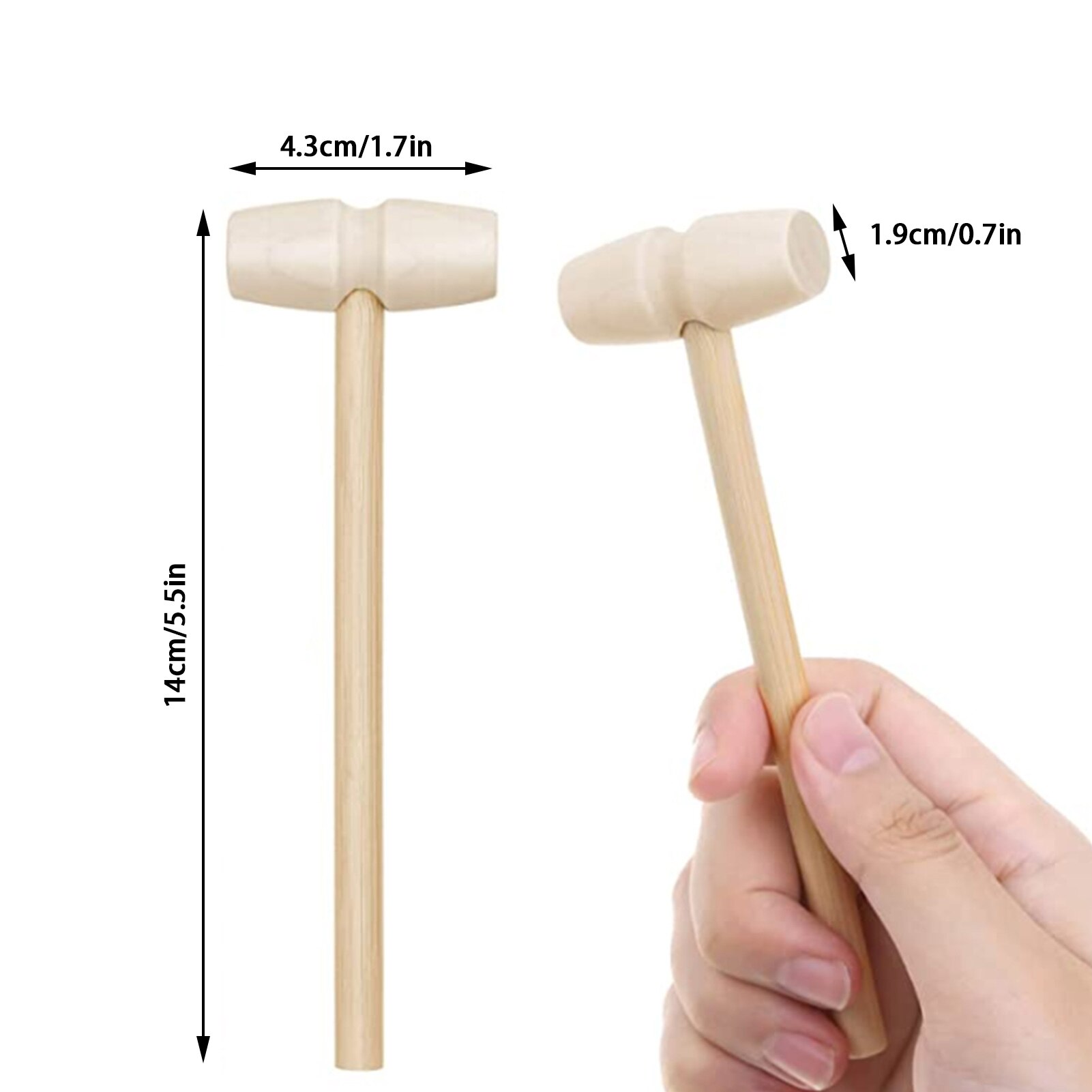 10 Pcs 140X43X19Mm Mini Houten Hamer Mallet Krab Kreeft Chocolade Zeevruchten Crackers Funny Kids Musical speelgoed Xylofoon Hamer