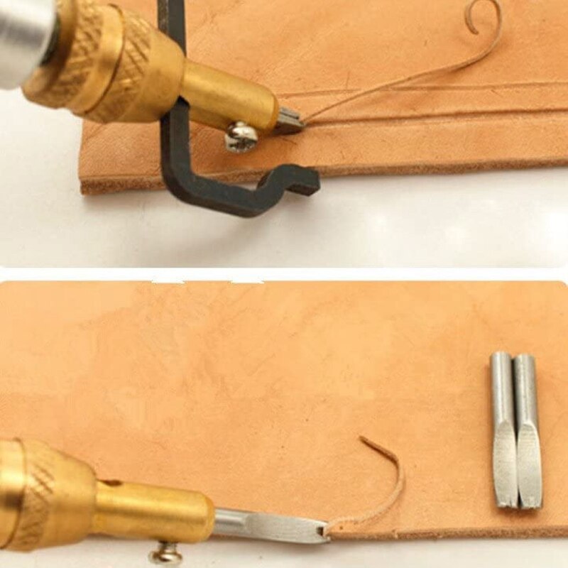 8Pcs DIY Tools Adjustable Pro Stitching Groover and Creasing Edge Beveler Leather craft Sets to Sew & Crease Leather