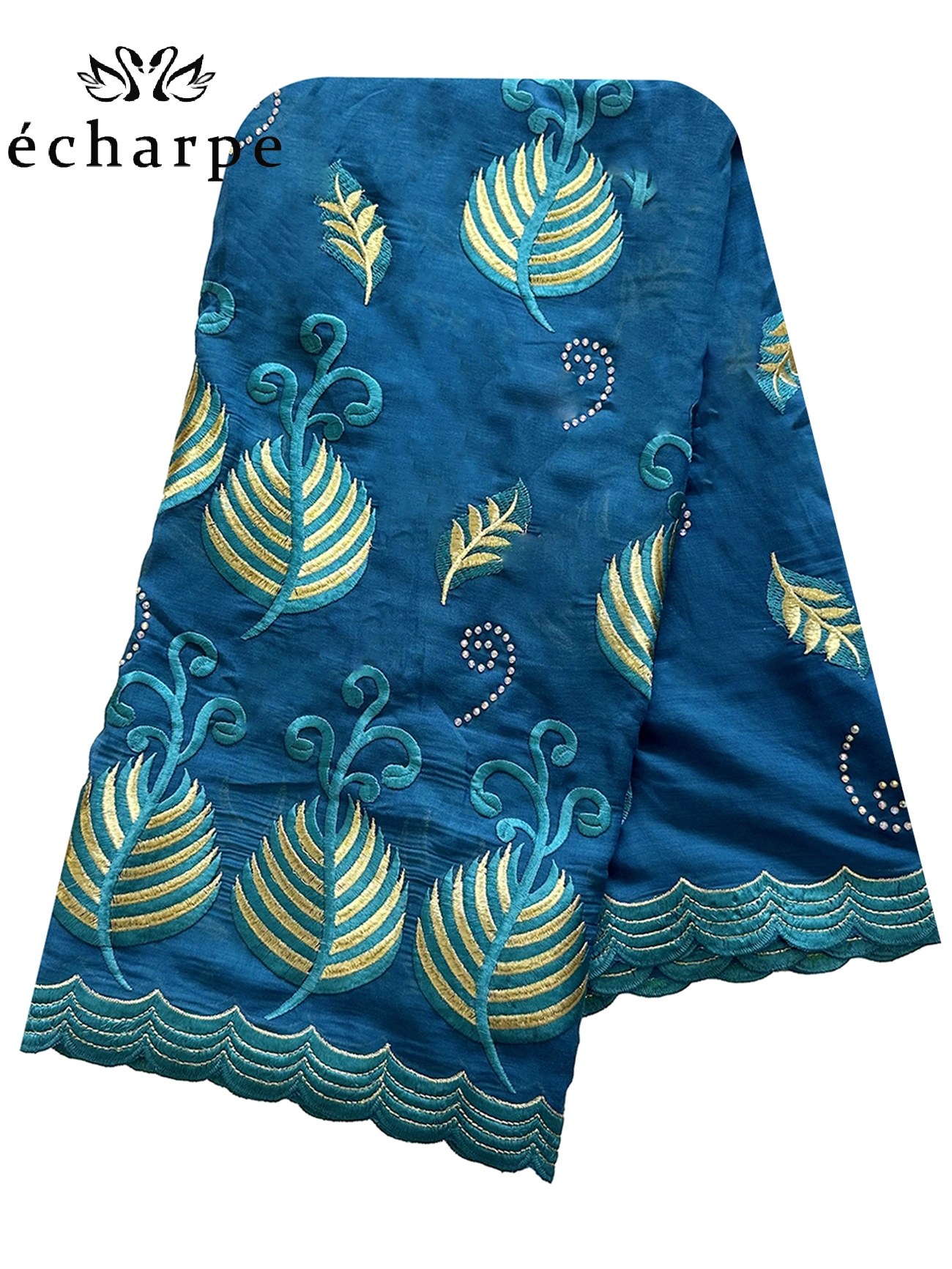 Hoogwaardig Stof Afrikaanse Vrouwen Sjaal Pashmina Tulband Bid 100% Katoen Geborduurde Sjaal Wrap Moslim Feest Hijab Voor Dame: Dusty Kameel