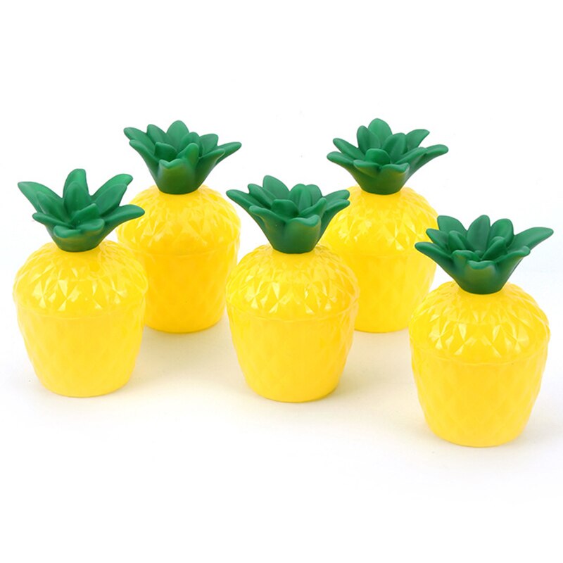 12x ananas og Kokoskopper - Fruktformede Drikkekopper med Blomster-sugerør til Luau