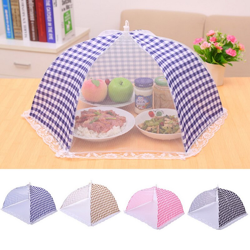 Parapluie hygiène grille Style Anti mouche moustique nourriture plat couverture BBQ pique-nique ustensiles de cuisine cuisine plié maille couverture alimentaire
