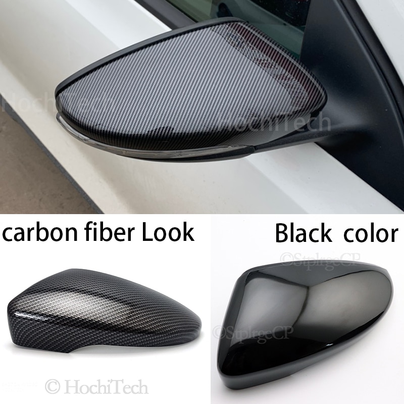 Til volkswagen vw beetle cc eos passat jetta scirocco fuld udskiftning carbon fiber look spejl cover side caps
