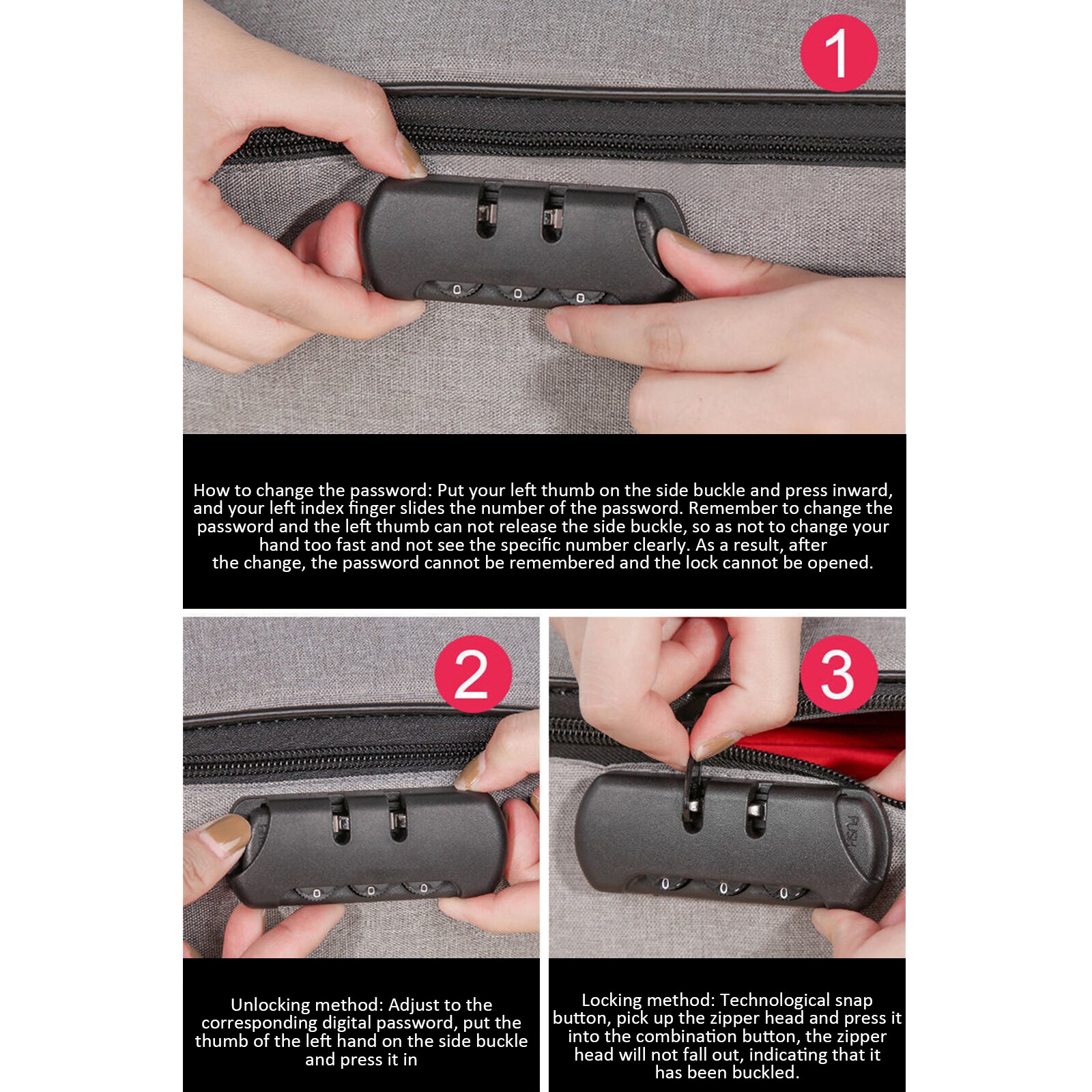 Large Capacity Multi-Layer Document Storage Bag Certificate File Organizer Case A4 Folder Passport Card Briefcase Password Lock