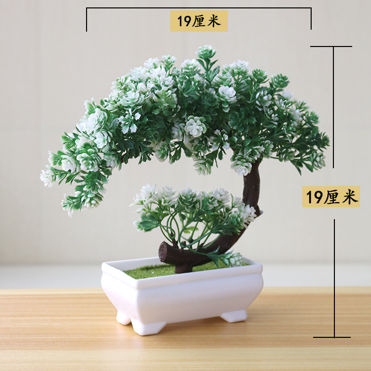 1pc Künstliche Pflanzen Bonsai Kleine Baum Simulation Pflanzen Gefälschte Blumen Tisch Topf Ornamente Hause Dekoration Hotel Garten Decor: Tiefe Blau