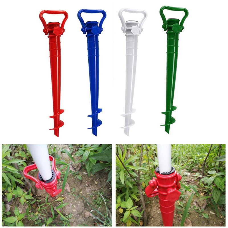 Soleil plage pêche Parasol ancre au sol pic parapluie extensible support de support rouge