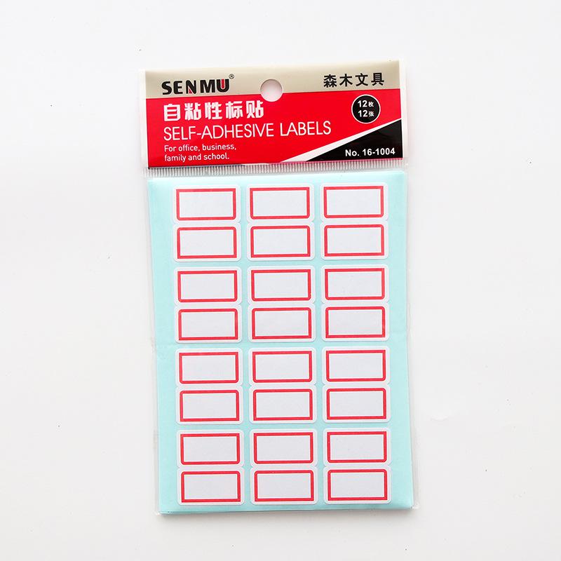 1 set självhäftande etiketter självhäftande etikettpapper namn klistermärke tag indexetiketter: 2