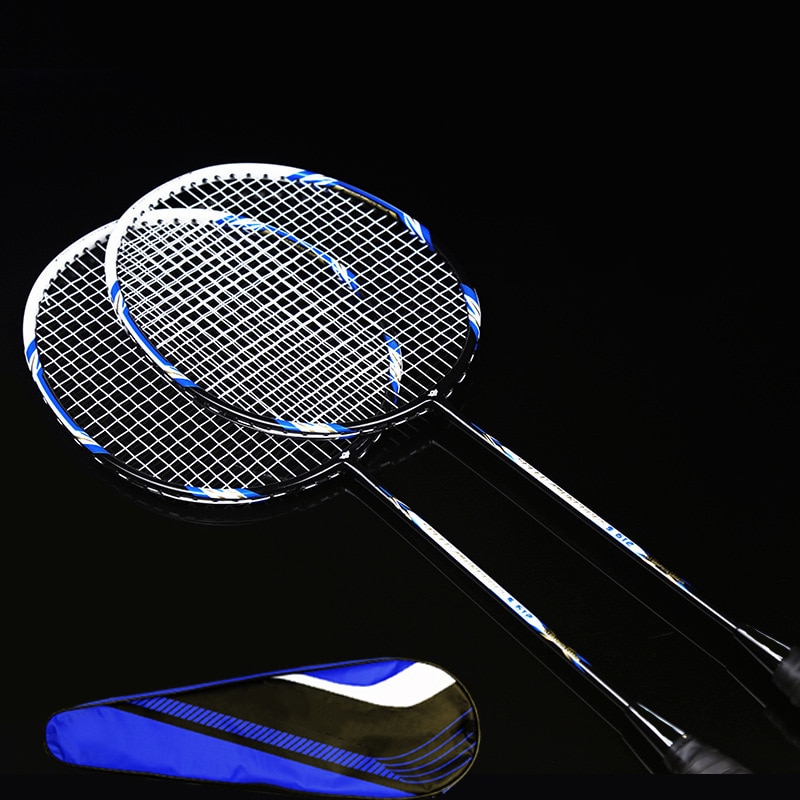 Competition Badminton Rackets Kit Two Offensive Full Carbon Fiber Padel Sport Racquettes G4 Rod Racquets With Bag