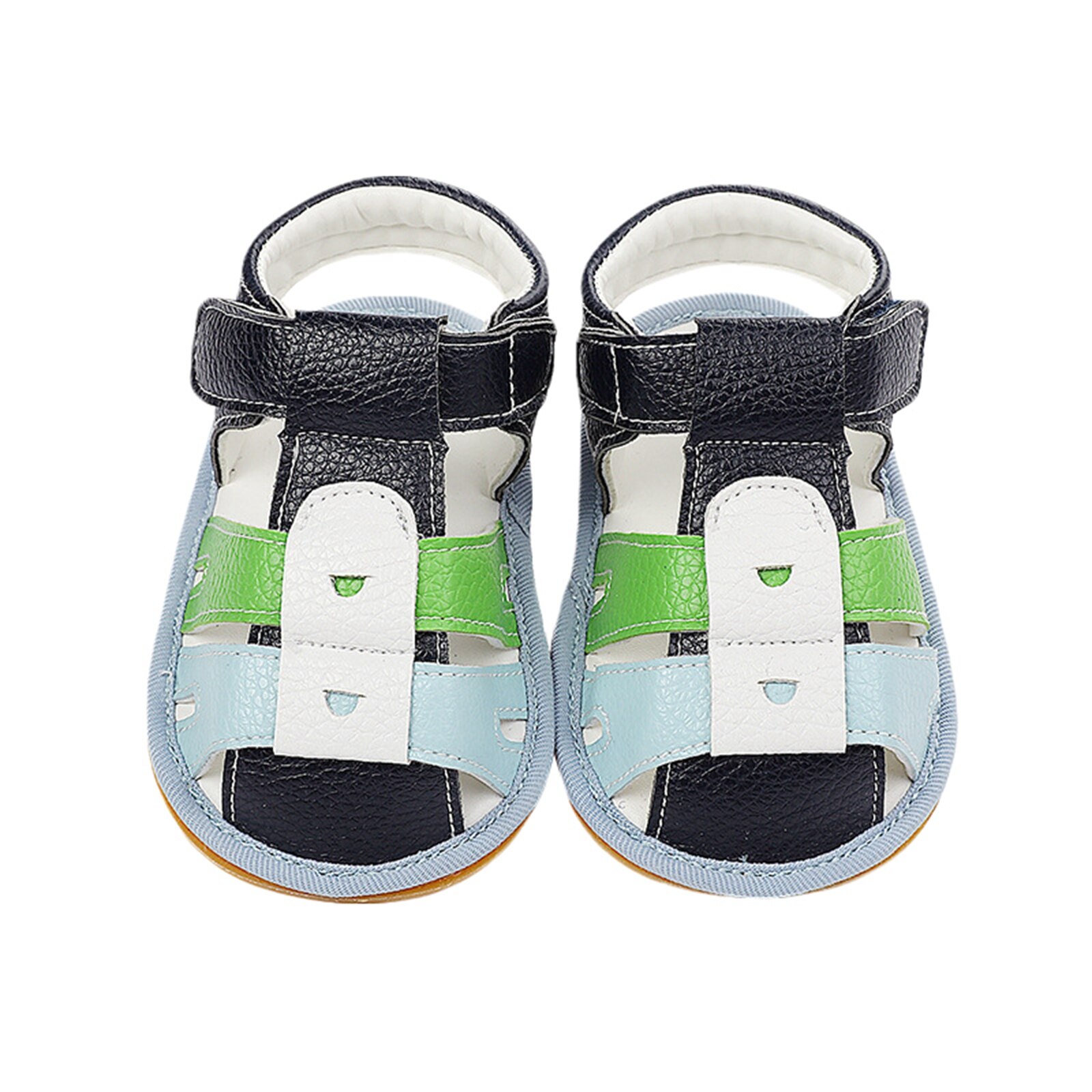 Pasgeboren Baby Sandalen Hollow Out Baby Jongens Meisjes Sandalen Klompen Schattige Kleine Kinderen Bandage Antislip Crib schoenen: Black / 0-6 months