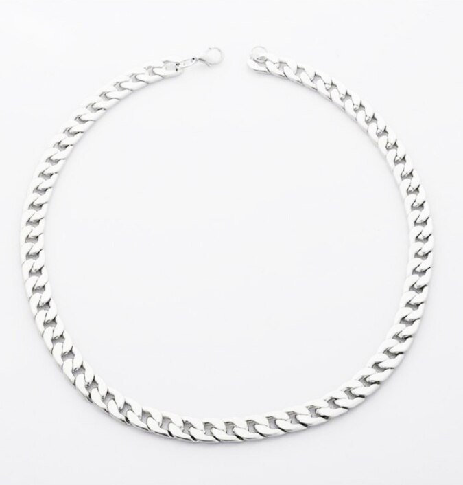 Delysia König männer edelstahl breite, flache halskette