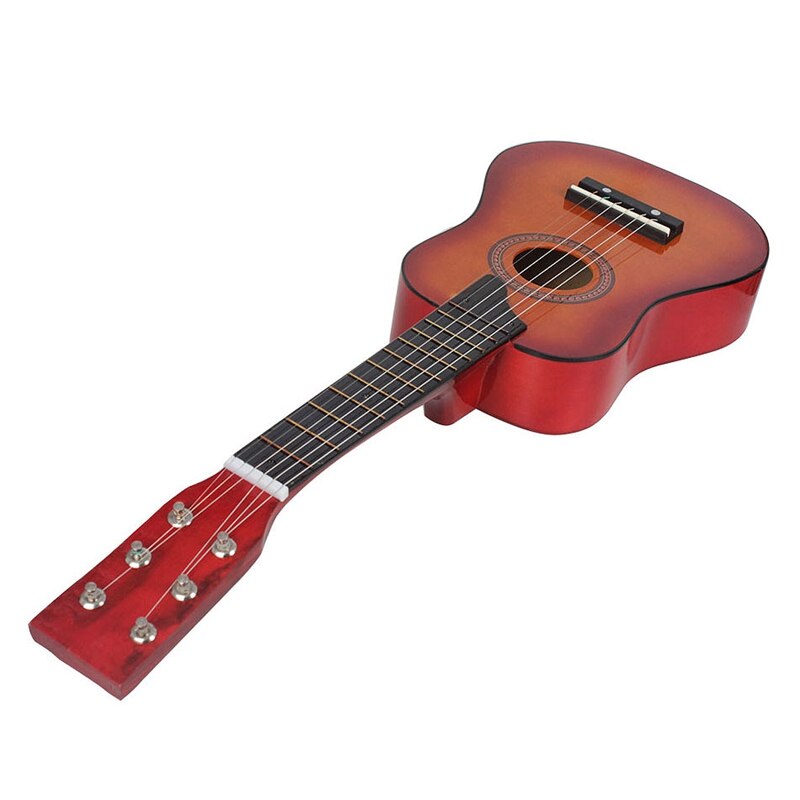 25 tommer mini lille guitar basswood 6- strenget guitar med pick strenge til begyndere børn børn
