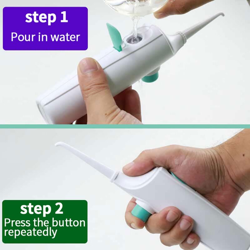 Dental Flusher Household Manual Air Pressure Dental Scrubber Portable Water Floss Household Products