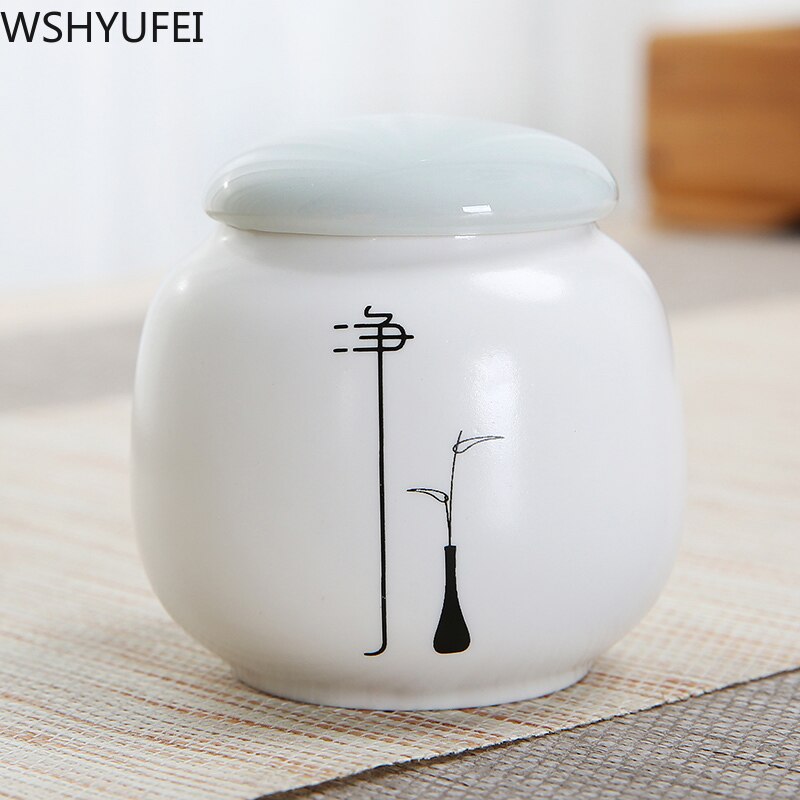 Retro Keramische Mini Thee Blikjes Thee Set Thee Verzegelde Blikken Gedroogd Fruit Collectie Moet Reizen Reizen Draagbare Verzegelde Opslagtank