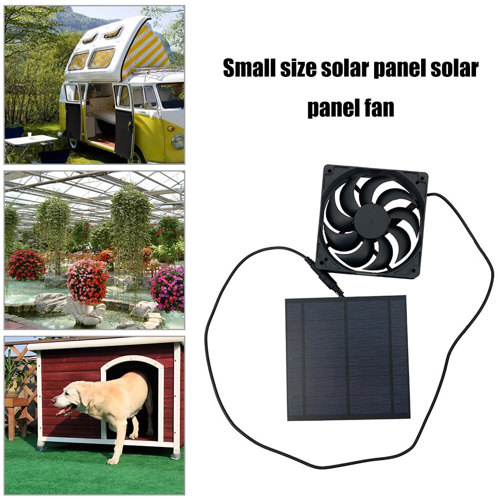 5W 6V Outdoor Ventilator Mini Zonnepaneel Ventilator Voor Hond Kip Huis Kas Met Zonnepaneel Energie saving Ventilatie