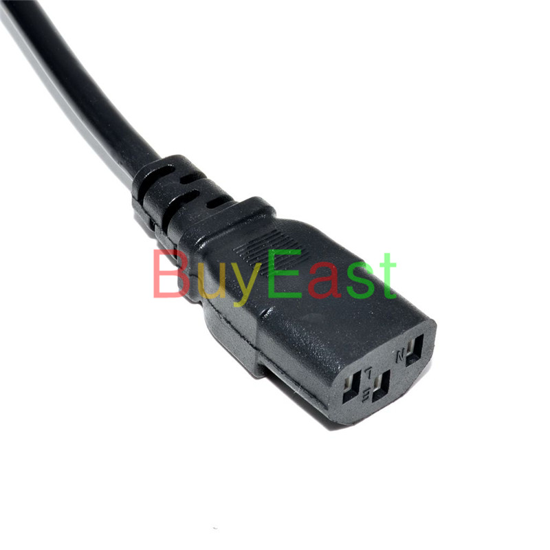 5 X IEC 320 C14 Male to C13 Female PLug PDU/UPS Extension Power cable 1.8M 0.75 Square 10A 250V