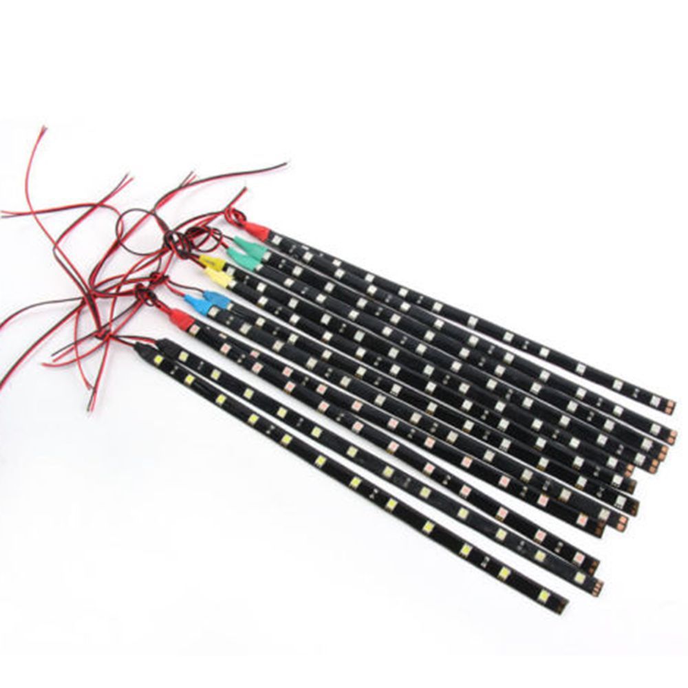 1x 30cm 15 smd bil led strip ljus bil styling interiör dekorativ atmosfär lampor yttre modifiering omgivande ljus drl