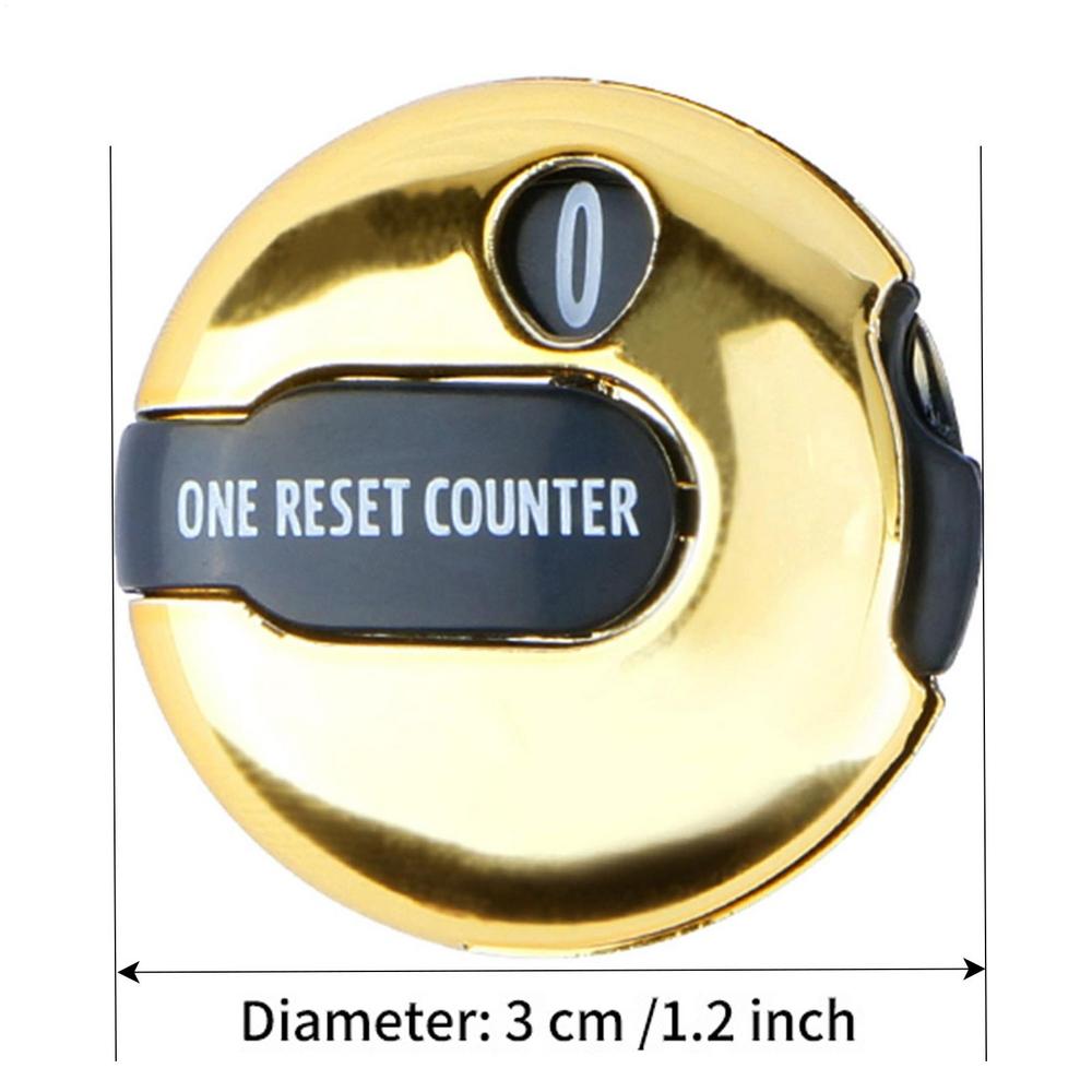 Score Counter Golf Reset Scorer Clip voor handschoenen Mini Golf Counter Handschoenenbevestiging tot 12 slagen voor binnen- en buitenoefeningen: Geel