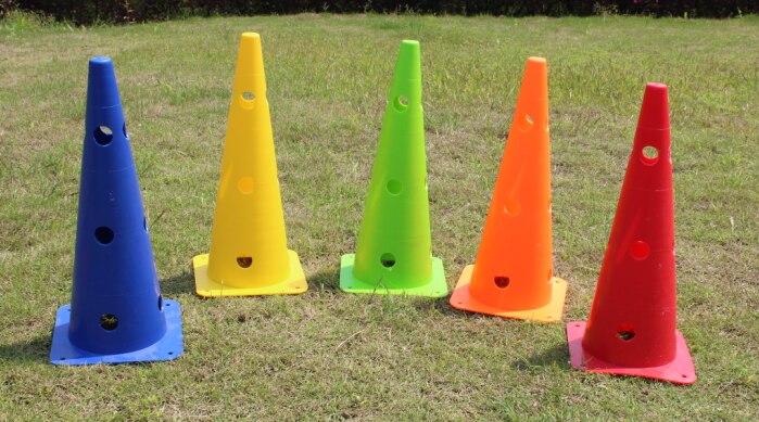 Voetbal Training Windscherm Obstakels Hindernis Rack Teken Buis Wegversperring Driehoek Kegel Basketbal Teken 48 Cm Met Gat Teken Vat