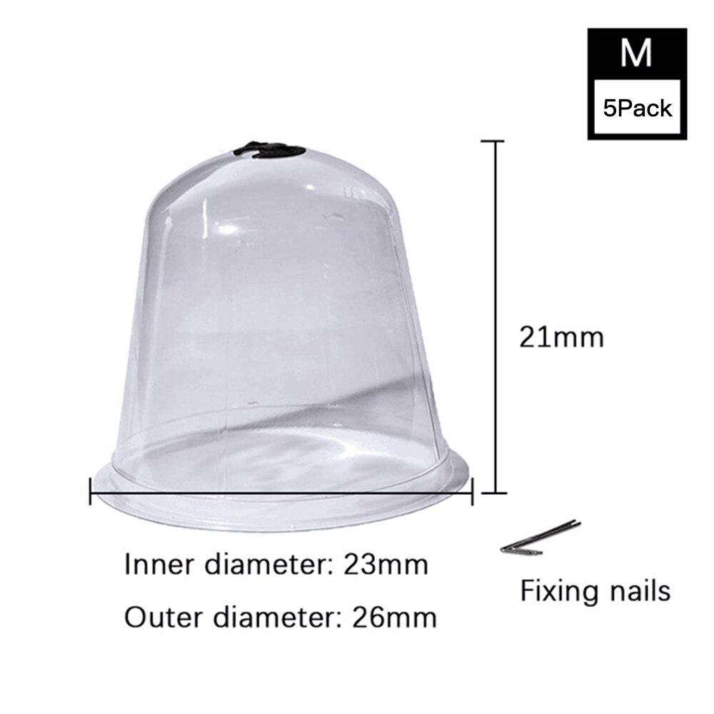 Cloche en plastique pour serre, Cloche de jardin, couvertures de plantes, Valve respirante pour décoration de jardin, protection des plantes, couverture en plastique: 5Pack  M