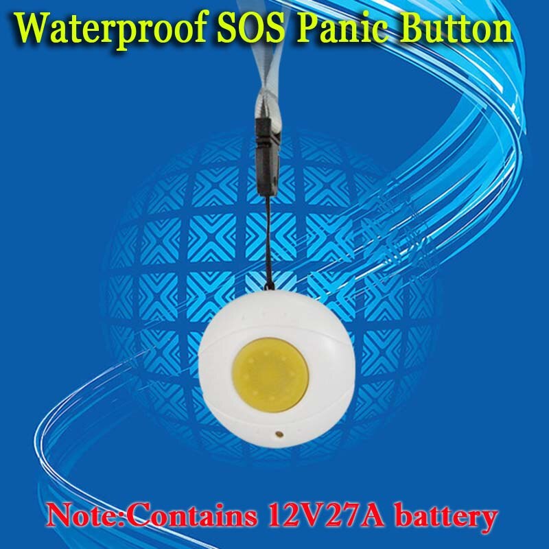 Reloj de pulsera con botón de Panic para sistema de alarma GSM/PSTN, con cordón inalámbrico de 433MHZ, estilo de alarma de emergencia,