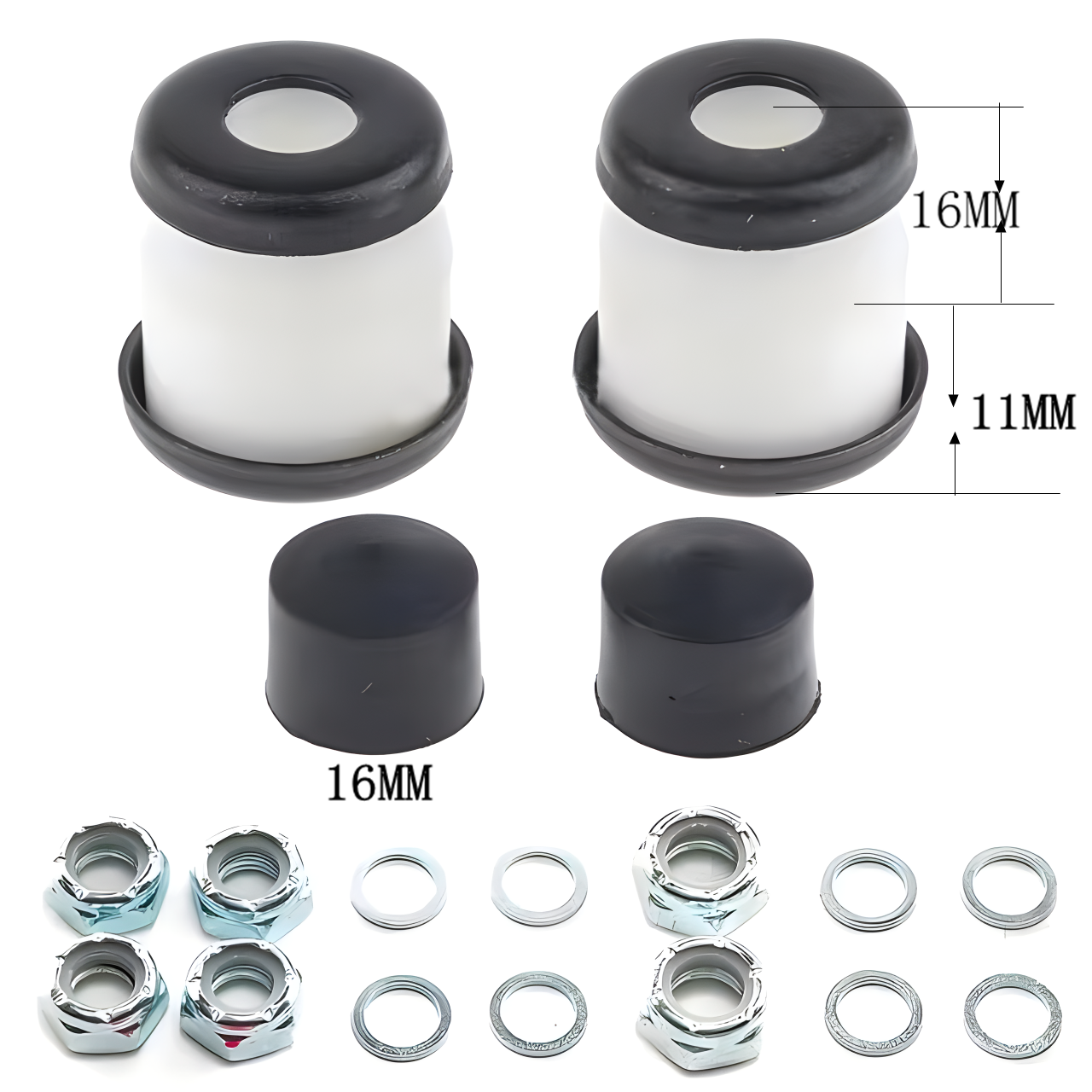 1 Set 90a Skateboard Truck Rebuild Kit Bushing Washers Pivot Cups Shock Absorber PU Pad Shock-absorbing Bowl Pad Cups Rubber: MULTI