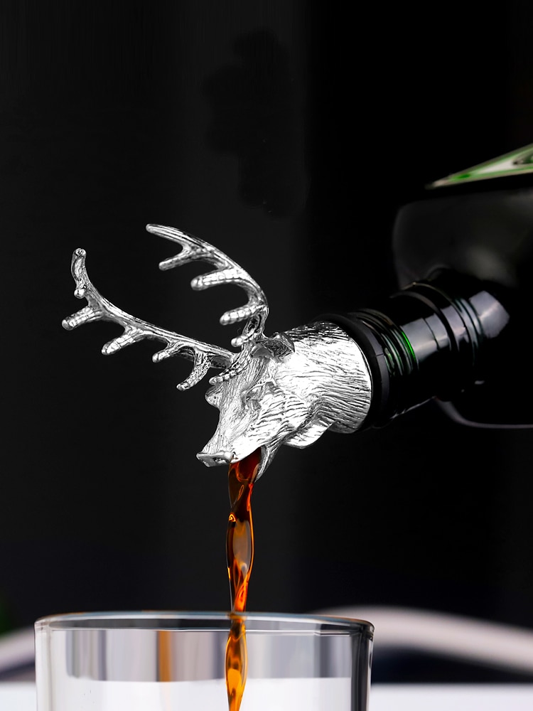 Jagermeister extracteur de vin Saint cerf | Personnalité, verseur en tête de Lion Animal, ménage bouchon de vin, fournitures de Bar