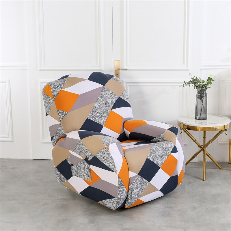 Split Stijl Fauteuil Cover Relax Fauteuil Covers Geometrische Massage Sling Stoel Covers Lounger Enkele Zetel Couch Sofa Kussenovertrekken: A5 Recliner Cover